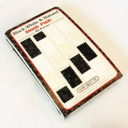 Paintbrush Studio Black, White, & Natural Snack Pack, 40 - 2.5" Fabric Strips #314TTBWN