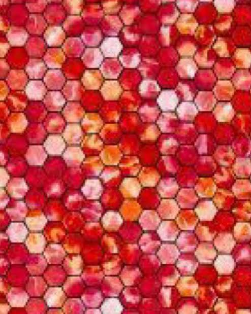 Ink & Arrow Junebee Fabric Collection Honeycomb on Reds Authentic Premium 100% Cotton Quilt Shop Quality Fabrics