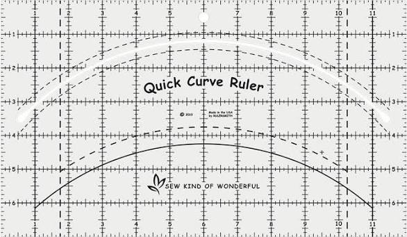 Sew Kind of Wonderful Quick Curve Ruler 7"x12"