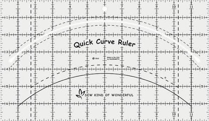 Sew Kind of Wonderful Quick Curve Ruler 7"x12"