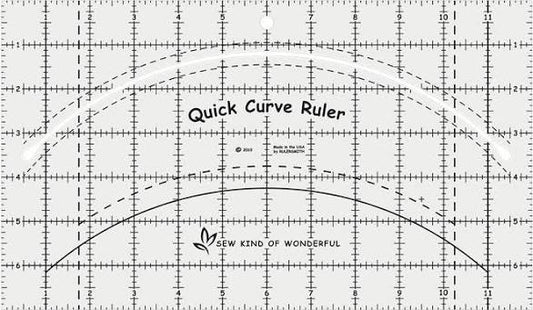 Sew Kind of Wonderful Quick Curve Ruler 7"x12"