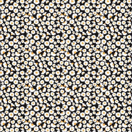 Poppie Cotton Hopscotch & Freckles Fabric Collection Mini Calico on Black Authentic Premium 100% Cotton Quilt Shop Quality Fabrics