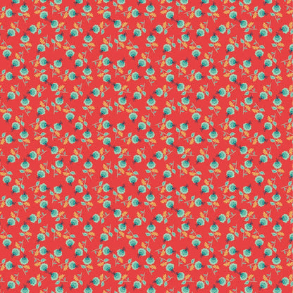 Poppie Cotton Betsy's Sewing Kit Fabric Collection Darling Daisy on Red Authentic Premium 100% Cotton Quilt Shop Quality Fabrics