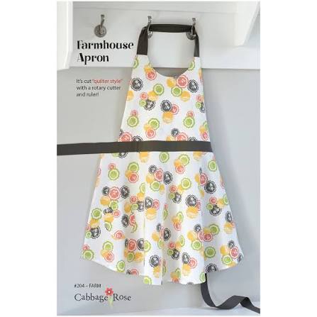 Cabbage Rose Farmhouse Apron Pattern 204-FARM