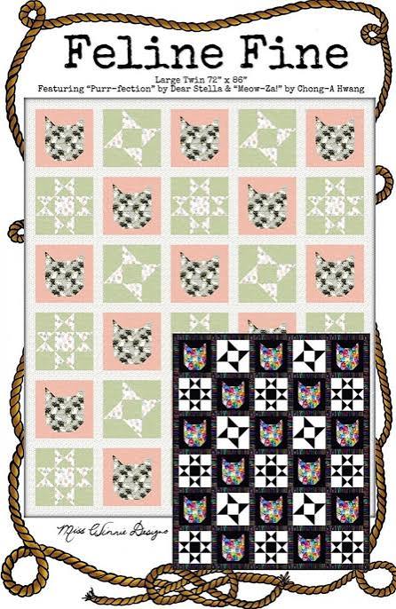Miss Winnie Designs Feline Fine Quilt Pattern MWS-FF